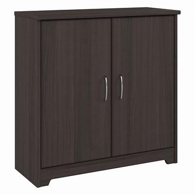 Bush Cabot Small Bathroom Storage Cabinet with Doors in Heather