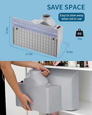 Anesty Dual Fans Spray Booth Paint Booth With Built-in LED Lighting Turn  Table Filter and Hose, Portable Spray 