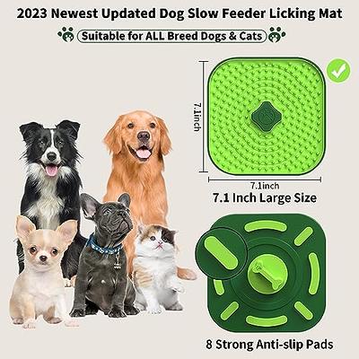 Lick Mat for Dogs, 2 Pcs Dog Crate Lick Pads Slow Feeder, Lick Pad Crate  Training Toy Crate Lick Plate,Very Suitable Peanut Butter, Treats Yogurt