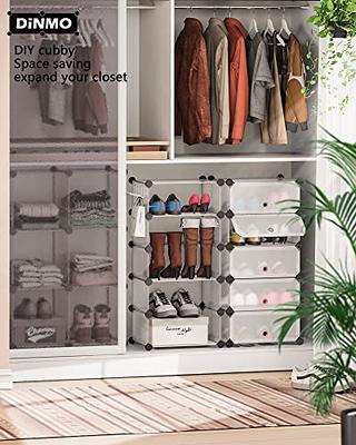 Shoe Rack Storage Organizer Clear Door Unit Cube Cabinet Shelf Stackable  10-Tier