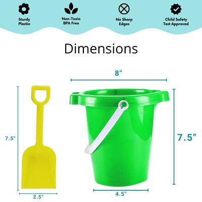Large Foldable Beach Buckets Toys with Beach Sand Shovels for Kids
