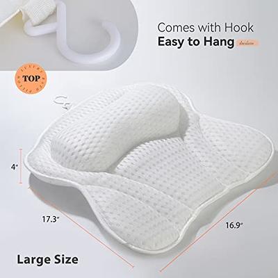 AmazeFan Luxury Bath Pillow, Ergonomic Bathtub Spa Pillow with 4D Air Mesh  Technology and 6 Suction Cups, Helps Support Head, Back, Shoulder and Neck,  Fits All Bathtub, Hot Tub and Home Spa(US