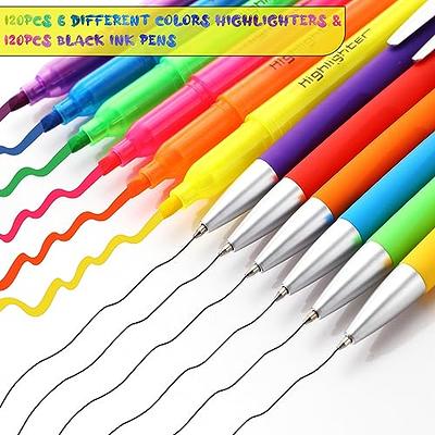 Qeeenar 240 Pcs Bible Highlighters and Pens No Bleed 120 Pcs Aesthetic  Chisel Tip Gel Highlighters 120 Pcs Fine Tip Black Ink Bible Pens for  Journaling School Office (Modern Styles, Bright Colors) - Yahoo Shopping