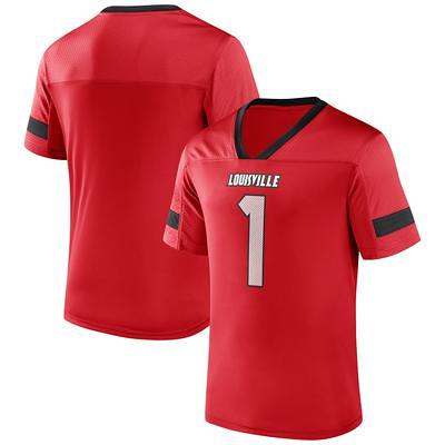 Men's ProSphere #1 White Louisville Cardinals Football Jersey