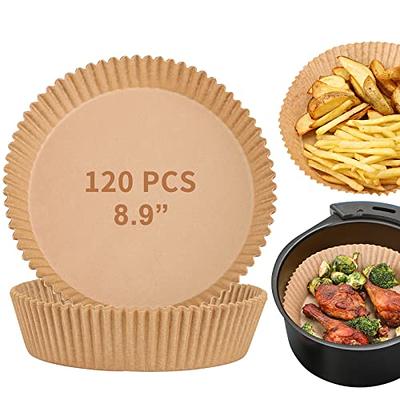 Air Fryer Paper Liners Disposable: 100PCS Round Airfryer Oven Insert  Parchment Sheets Grease and Water Proof Non Stick Basket Liners for Baking  Cooking from ctizne 