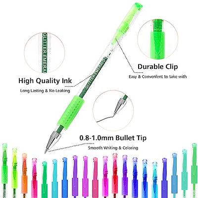 TANMIT Glitter Gel Pens w/Case for Adults Coloring Books Writing