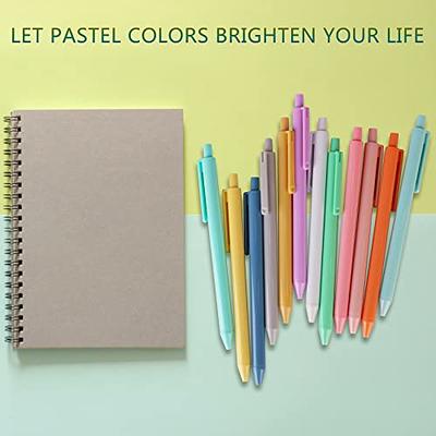 WY WENYUAN Cute Pens, Pastel Ballpoint Pens Bulk, Fine Point Smooth Writing  , Colorful Best Gift Pens, Black Ink 1.0 mm Journaling Pens Office