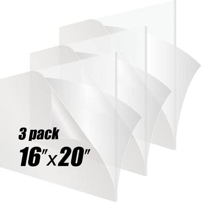 SIQINZONGWA (2 Pack) Clear Acrylic Sheet, 8.5 x 11 x 0.08 Thick Transparent Plastic Plexiglass Board for DIY Display Projects Laser Cutting