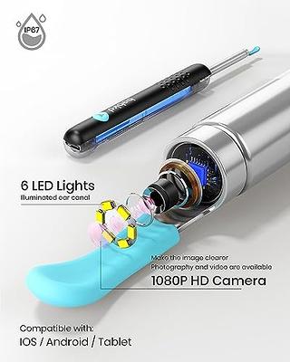 BEBIRD R1 Ear Wax Removal Tool Camera Endoscope, 1080P HD Otoscope Wireless  Ear Cleaner with6 Led Lights Compatible with iPhone iPad Smart