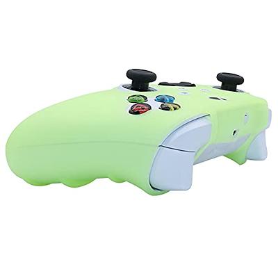 RALAN Controller Skin for PS4，Silicone Cover Glow in Dark Protective Case  for PS4/slim/PS4 Pro Dualshock 4 Controller.+ 8 Glow Thumb caps and Back