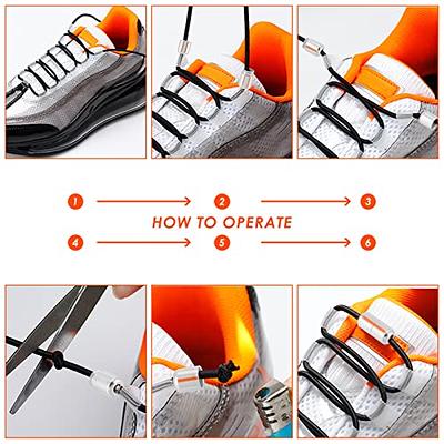 48pcs Shoelace Buckle Lock 6 Color Metal Tieless Turnbuckle Connectors No  Tie Shoelace Locks Capsule Tip Ends for Sneaker Shoelaces Repair Hiking  Boots Shoes 