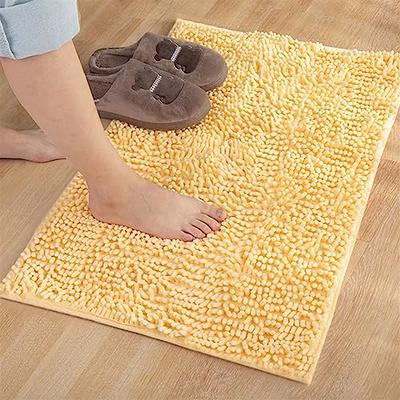 run helix Black Bathroom Rug Set Extra Soft Bath Rugs for Bathroom 3 Piece  Bathroom Set Anti-Slip Bath Mats Soft Plush Chenille Shaggy Mat