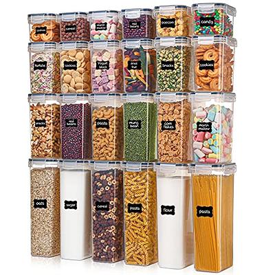 Food Storage Containers, Pop Airtight Food Storage Containers with Lids for Kitchen Pantry Organizing Stackable Food Container for Cereal Snack Sugar