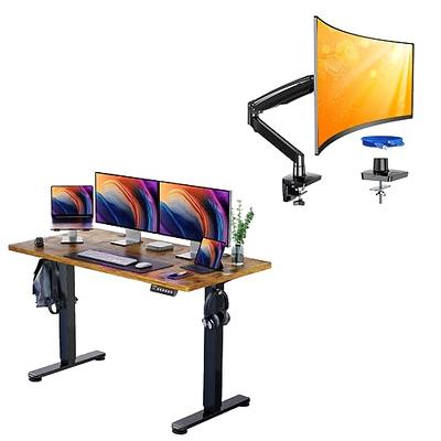 Mount-It! Dual Monitor Mount Desk Stand, Fits 2 Computer Screens 19-27  Inches