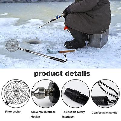 2pcs Winter Ice Fishing Scoop Plastic Outdoor Fishing Tackle Accessories  Foldable Fishing Scoop with EVA Non-Slip Handle Fishing Tools and  Accessories