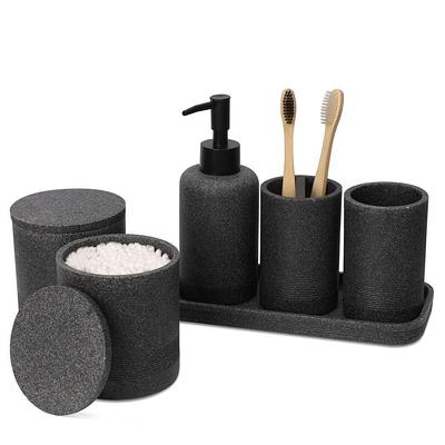 Dyiom 9-Pieces Navy Blue Bathroom Accessories Set Navy Blue