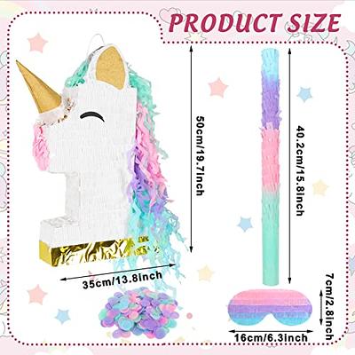 Unicorn Pinata - Unicorn Party Supplies Pinata with Stick and Blindfold for  Girls Kids Birthday Party Game Anniversary Celebration Classroom