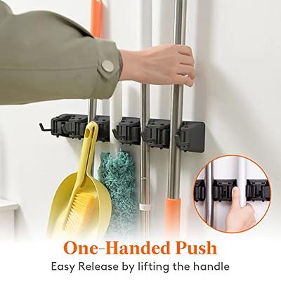 HOME IT Mop And Broom Holder - Garage Storage Systems with 5 Slots