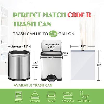 FORID Small Clear Trash Bags - 4 Gallon Plastic Garbage Bags 220 Count  Strong Unscented Wastebasket Bin Liners for Bathroom Bedroom Office 15  Liter