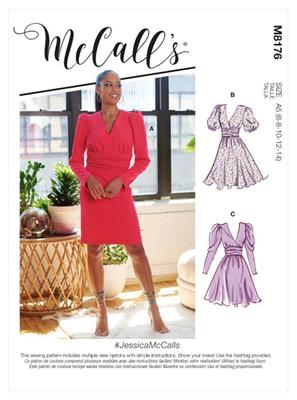 Uncut Mccalls Sewing Pattern 11044 8215 Fit & FLARED DRESSES