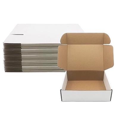 25 Pack Corrugated Shipping Boxes 6x4x3 inch with Thank You Stickers, Kraft  Cardboard Packaging Mailer