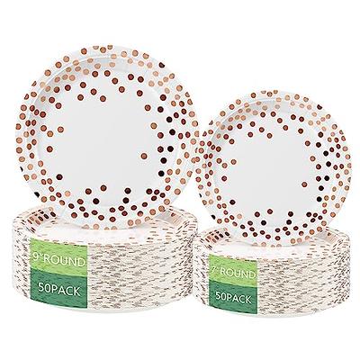 Gold Dots Paper Plates