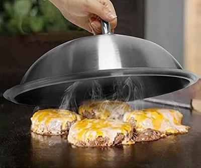 Griddle Accessories for Blackstone, Commercial Grade 12 Inch Heavy Duty  Visible Round Melting Dome with Stainless Steel Smash Burger Press and Tong  Perfect for Flat Top Hibachi Grill Indoor Outdoor - Yahoo Shopping