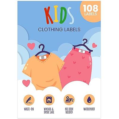 2x Avery Kids No-Iron Clothing Labels Washer & Dryer Safe Writable Fabric  Labels