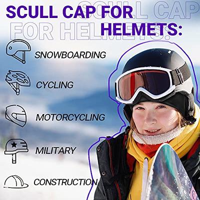 Helmet Liner Beanie with Mask - Cycling, Running, Motorcycle & Construction  Fleece Winter Hat Skull Cap. Thermal Headwear Ear Warmer. Cold Weather