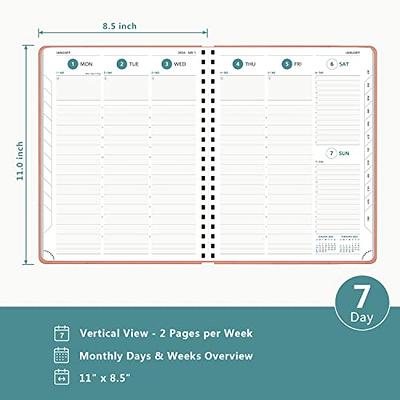 BEZEND Pocket Planner 2024, 17 Months (Aug 23 - Dec 24) Small Calendar for  Purse 3.5 x 6, Daily Weekly and Monthly Agenda - Spiral Bound, Vegan