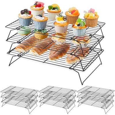 4 Tier Stackable Cooling Rack for Decorating, Cooling, and Cooking