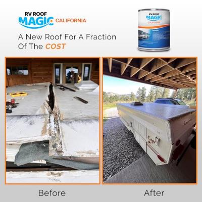 RV Roof Magic California VOC Compliant RV Roof Coating Liquid Butyl Rubber  Waterproof Sealant