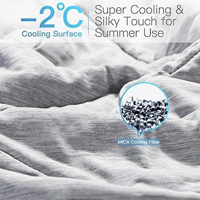 Elegear Cooling Blanket,Breathable Summer Blanket Lightweight  Q-MAX>0.5,Arc-Chill Cool-to-Touch Technology Summer Cool Blanket Double  Sided Design for