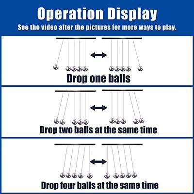 Newton's Cradle Pendulum Balance Ball Educational Desktop Display Tool and  Kids Toy