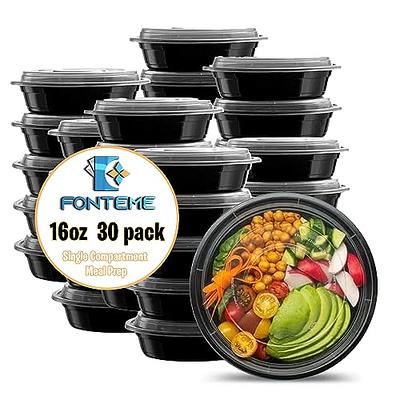 YANGRUI To Go Containers, 40 Pack (40 Trays + 40 Lids) 34oz BPA Free  Reusable Bento Box Shrink Wrap Machine Washable Meal Prep Container