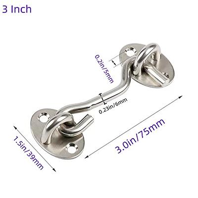 Szliyands 3'' Barn Door Lock Gate Latch, Sliding Door Lock Eye Hook Latch  with Screws, Upgrade Heavy Stainless Steel Gate Latch (3 Pack) - Yahoo  Shopping