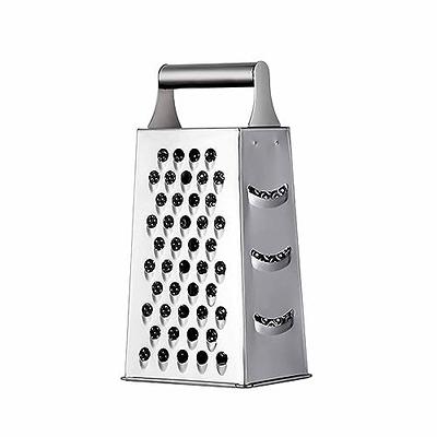 4-in-1 Vegetable&Cheese Grater, Box Grater for Cheese Stainless steel,Food  Shredder 4-Sided Convenience Gadgets for kitchen,Dishwasher Safe,Carrot  Peeler and Slicer (silver) - Yahoo Shopping