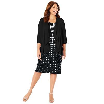 Plus Size Women's Classic Jacket Dress by Catherines in Black And