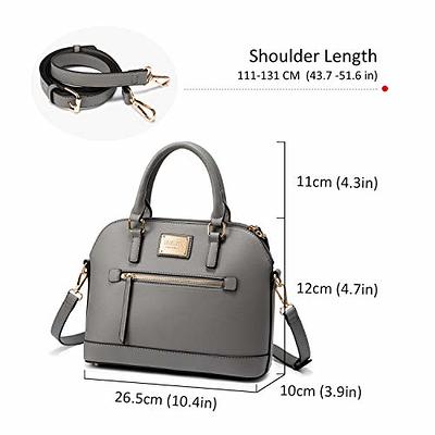 Lovevook Dome Satchel Handbags for Women, Small Crossbody Bags Shoulder  Purse with Classic Double Zip-Purple 
