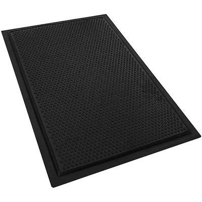 Pro Space 5 ft. x 7 ft. Rectangle Black Wave Gird Non-Slip Grip Rug Pad 0.04 Thick
