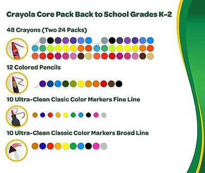 Crayola Back To School Supplies Set (80ct), Crayons, Markers & Colored  Pencils, Teacher Supplies, Kindergarten & Elementary School [  Exclusive] - Yahoo Shopping