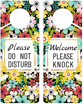 do not disturb door hanger sign please knock sign for door please