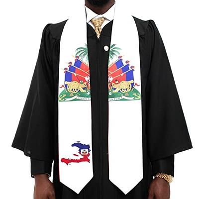 Haiti Haitian Flag Graduation Stole satin 