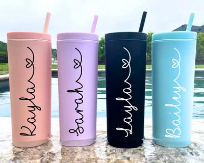 Customized Tumbler Cups w/ Straws