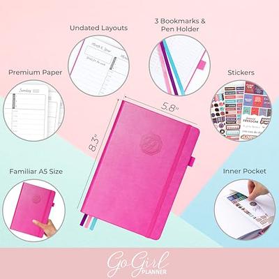 GoGirl Weekly Schedule Planner – Undated Hourly Work & Life Planner with  Time Slots – Vertical Agenda Organizer for Daily Time Management &  Productivity – A5 Size, 5.8″x8.3″, Hardcover (Hot Pink) - Yahoo Shopping