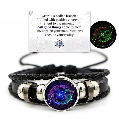 Buy Zodiac Gifts Aquarius, Birthstone Bracelets for Mom, Sterling Silver  Bracelet, Aquarius Zodiac Charm Bracelet, Zodiac Jewelry Online in India -  Etsy