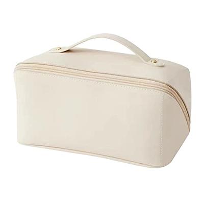 Waterproof Travel Cosmetic Bag - Large Capacity Leather Makeup Bag For Full  Sized Toiletries And Cosmetics - Temu