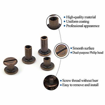 Chicago Screws Assorted Kit Red Copper Leather Rivets Screw Rivets