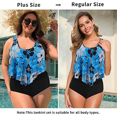 Womens Tankini Bathing Suits Two Piece Tummy Control Swimsuits