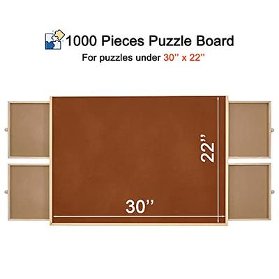 yishan wooden jigsaw puzzle board table for 1000 pieces with drawers and  cover, adjustable puzzle easel, portable tilting puz